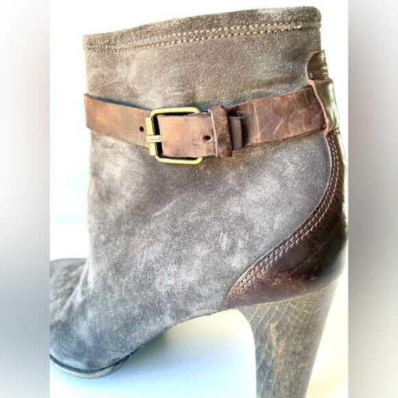 N.D.C.‎ Suede Ankle Boot Women’s 6.5/EU 37 Grey Western Boho Handmade Spain Fall - Picture 5 of 14